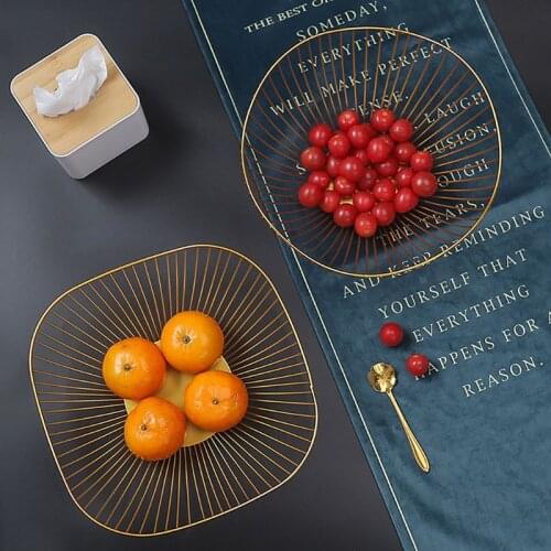 Nordic Style Fruit Vegetable Metal Storage Basket Decorated Display Bowl Rack Dining Table Decoration