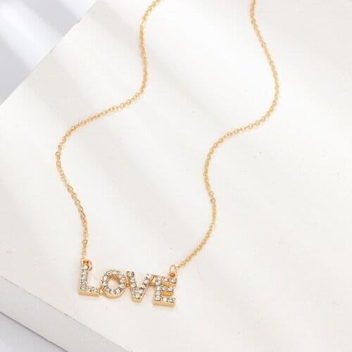 Fashion simple style sweet romantic love necklace 2020 fashion versatile pendant ladies birthday gift party