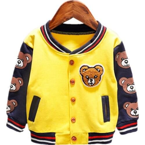 New Spring Autumn Baby Girls Boys Clothes Children Cotton Cartoon Jacket Toddler Fashion Sports Costume Infant Kids Tracksuits