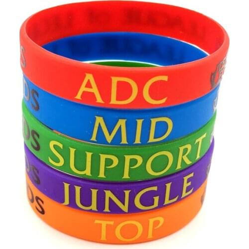 Lot/200PCS Wholesale Colorful LOL Bracelet League of Legend Wristband Game Party Live Rubber Silicon Mens Womens Bracelets