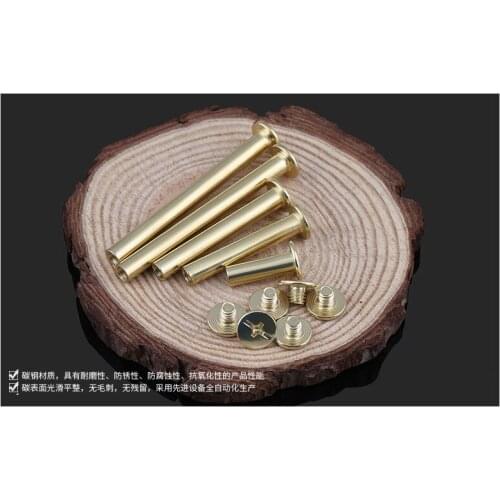 Plated daughter ledger screw, book screw, album butt joint menu screw, lock screw M5 50Pcs