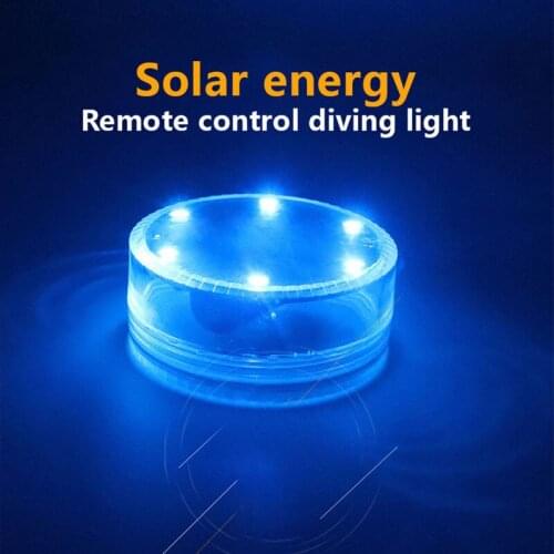 Removable courtyard plug light solar/battery remote control diving light LED waterproof aquarium swimming pool light