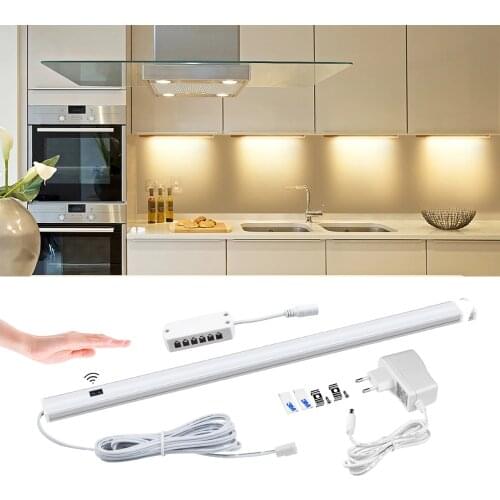 Hand Sweep Scanning Motion Sensor LED Night light DIY Rigid Strip tape Closet Kitchen Wardrobe Home Indoor Lighting 30cm 50cm