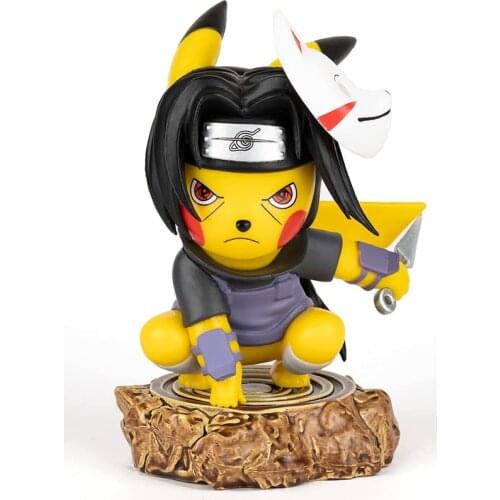 TAKARA TOMY Pikachu Cosplay Uchiha Itachi Collection PVC Action Figure Model Toys Gift for Children