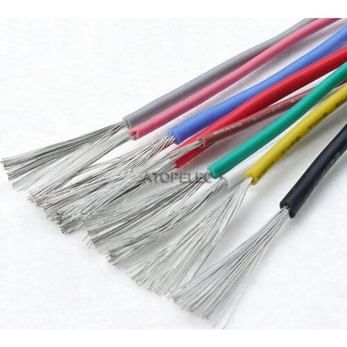 UL3239 3000V Soft Silicone Wire 200Deg.C Tinned Copper Flexible Cable UL 14/15/16/18/20/22/24/26/28/30 AWG Black/Red/Green/Blue