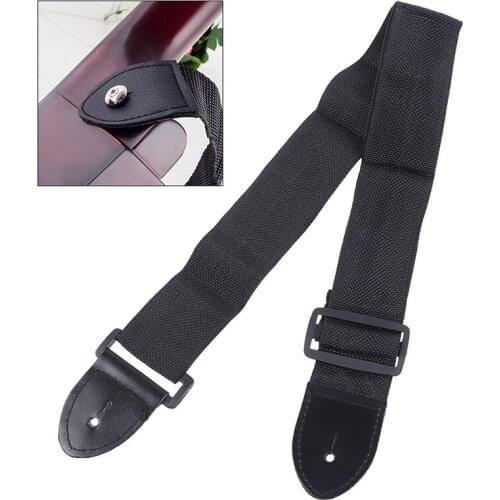 68cm-124cm Universal Guitar Strap Adjustable Nylon Guitar Belt with PU Leather Ends for Folk Wooden Classical Guitar