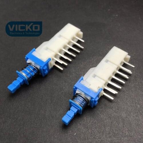 [VK]ORIGINAL JAPAN ALPS key switch button switch directly double row 12 foot 12 pin lock Latching switch