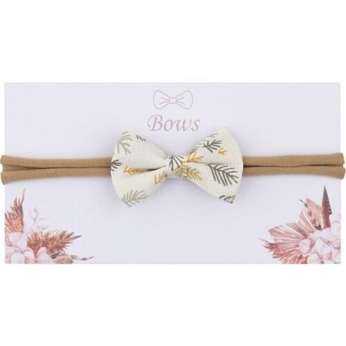 Baby Girls Elastic Bow Headband Fashion Printing Bowknot Hair Band Newborn Toddler Kids Soft Cotton Headwear Hair Accessories