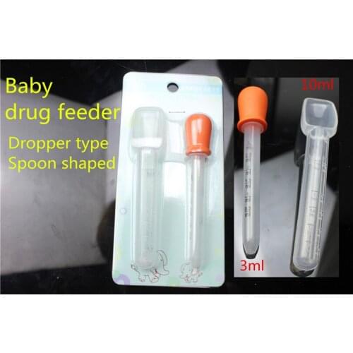 Baby liquid food feeding tools Infant Medication Device Baby drug feeder oral external Dropper type 3ml Spoon shaped 10ml