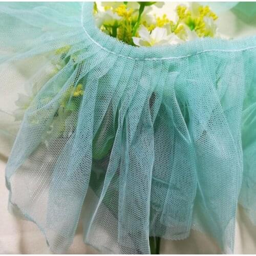 1M Pleated Lace Ribbon Mesh Lace Fabric Tulle 12cm Trim Sewing Decorations Clothes Lace Crafts Materials Guipure dentelle RT28