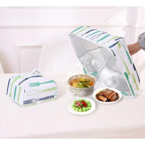 1pcs Dust-Proof Food CoverTable Accessories Aluminum Foil Food insulation cover Foldable Anti Fly Mosquito picnic Camping Tool