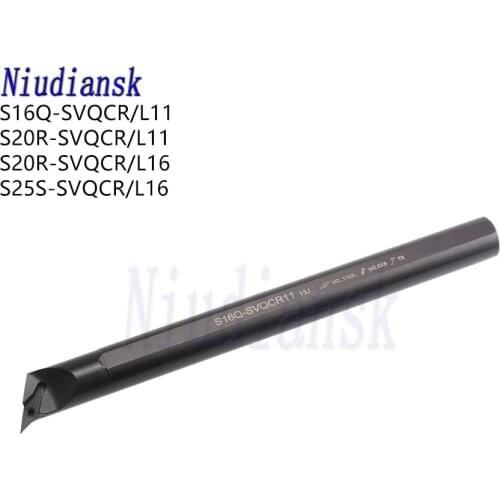 1pc S20R-SVQCR S16Q-SVQCR11 Internal Turning Tool Holder S20R-SVQCR16 Arbor S25S-SVQCR16 Inner Hole Turning Tool CNC Lathe Tools