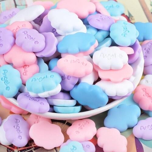 10 Pcs Cloud Charm forSlime Supplie Filler DIY Polymer Cute Smiley Cloud Accessories Toy Lizun Model Tool for Kids Toys