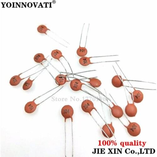 1000pcs 50V 104PF 100NF 0.1 UF Ceramic Capacitors / 104pf disk Ceramic Disc Capacitors
