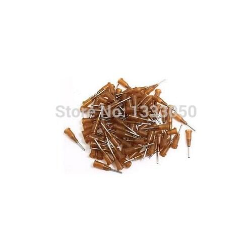 11.11 Free Shippinng 100 Pcs Stainless Steel Tip Brown Plastic Shell 15g Dispenser Needles