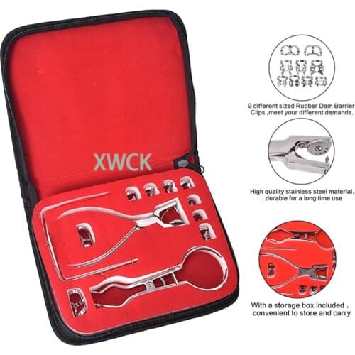 12Pc/Set Dental Dam Perforator Dental Dam Hole Puncher Dental Rubber Dam Puncher Set Puncher Pliers for Dentist Orthodontic Tool