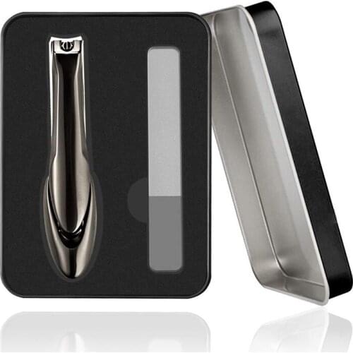2PCS/SET Nail Clippers Stainless Steel Nail Cutter Toenail Nail File Manicure Trimmer Toenail Clippers for Thick Nails With Box