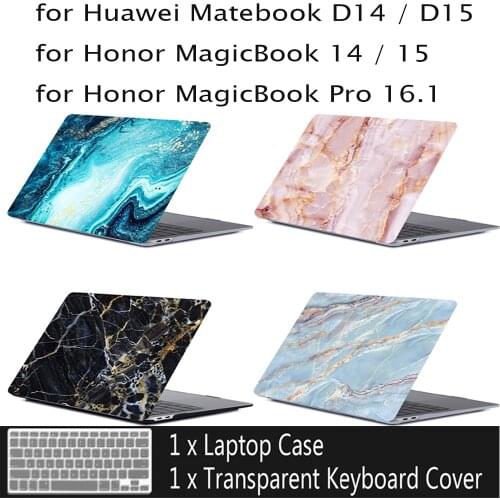 2020 Marble Laptop Case for Huawei Matebook d14 d15 Shell For huawei honor magicbook pro 16.1 MagicBook 14 15 + Keyboard Cover