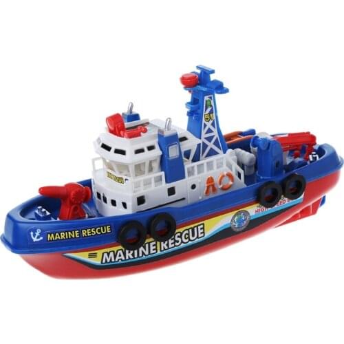 2020 New Electric Boat Children Marine Rescue Toys Navigation Warship Toy Birthday Gift