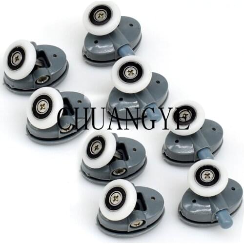 4x Top &4x Bottom Single Shower Door ROLLERS /Runners /Wheels 23mm /25mmin Diameter 301AB-3
