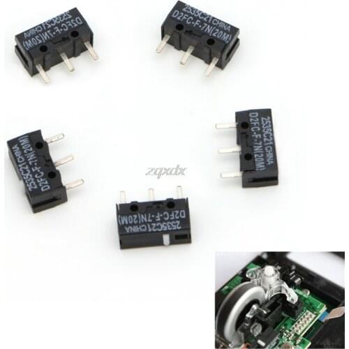 5Pcs 20M Micro Switch D2FC-F-7N For Mouse Replacement Substitute Tested Drop ship
