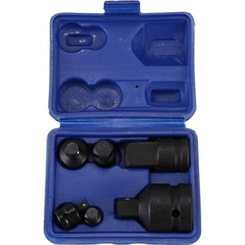 6Pcs/Set Hand Wrench Tool Set Impact Socket Adaptor Reducer Adapter 1/4 1/2 3/8 3/4 Ratchet Breaker Drive