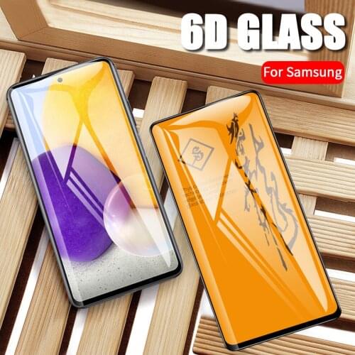 6D Full Glue Cover Tempered Glass For Samsung Galaxy A72 A52 A42 A32 A71 A51 A41 A31 A21S Glass Screen Protector Film
