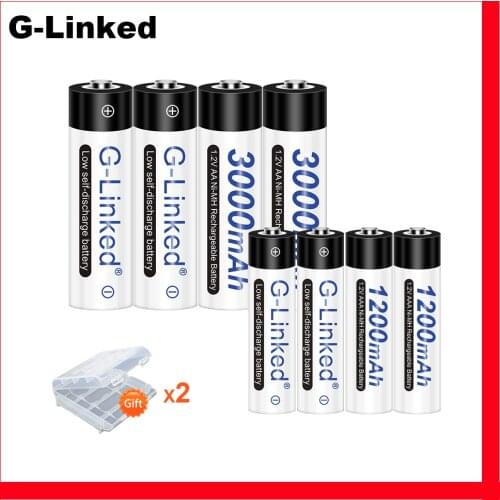 Aa battery 3000mah 2a ni mh aa rechargeable battery + aaa 1.2v battery 1200mah rechargeable aaa ni-mh