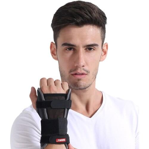 Aolikes Adjustable Hand Brace Sport WristBand Safe Steel Wrist Support Splint Arthritis Sprains Strain Hand Bandage Wrist Wraps