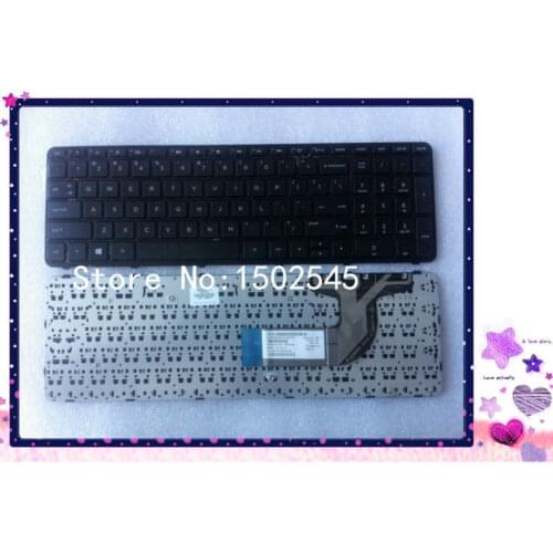 Free shipping genuine laptop keyboard for HP Pavilion 15 15T 15-N 15-E 15-E000 15-N000 15-N100 US with black frame 708168-001