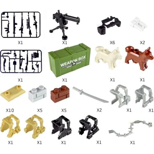 Locking Military SWAT Gun Weapons Pack Army Special Forces Soldiers Building Blocks MOC Arms City Toys For Kids Lockings Weapons