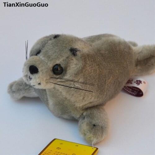 Large 42cm gray seal plush toy,soft doll throw pillow birthday gift h2125