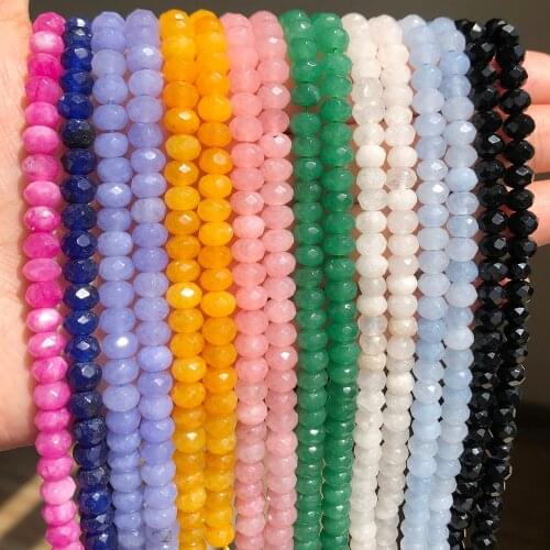Black White Pink Faceted Agates Obyx Beads Rondelle Spacer Loose Beads for DIY Bracelet Jewelry Making Accessories 15inch