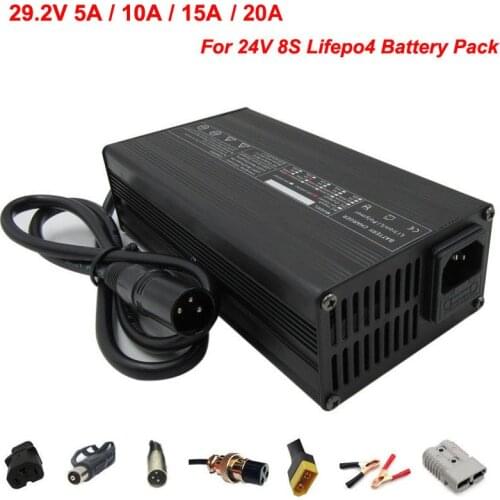 29.2V 5A 7A 10A 15A 18A LiFePO4 charger for 24V 8S Ebike Forklift Battery Charger Smart 110V / 220V Free shipping