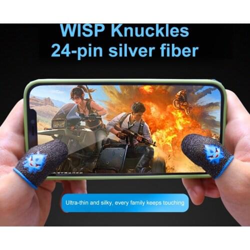 1 Pair Gaming Finger Sleeve Breathable Luminous Fingertips For PUBG Mobile Games Touch Screen Finger Cots Cover Sensitive Touch