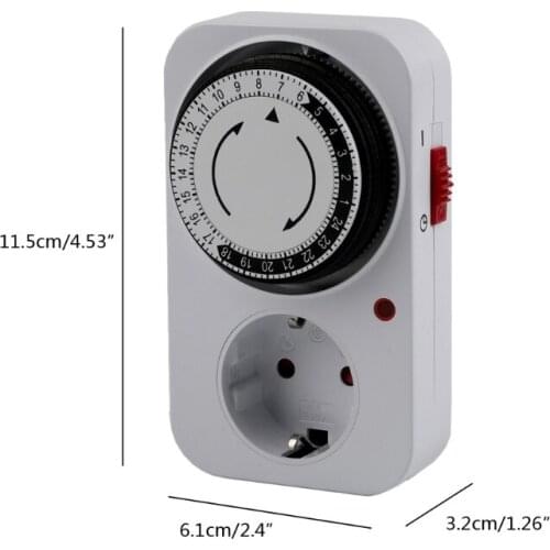 875A 24 Hour Cyclic Timer Switch Kitchen Timer Outlet Loop Universal Timing Socket Mechanical Timer UK EU US Plug