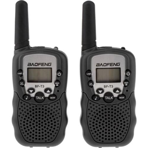 BaoFeng 2Pcs/set BF-T3 UHF462-467MHz Kids Walkie Talkie 22 Channels for Children Gift for Kids Radio Kid Walkie Talkie+Belt Clip