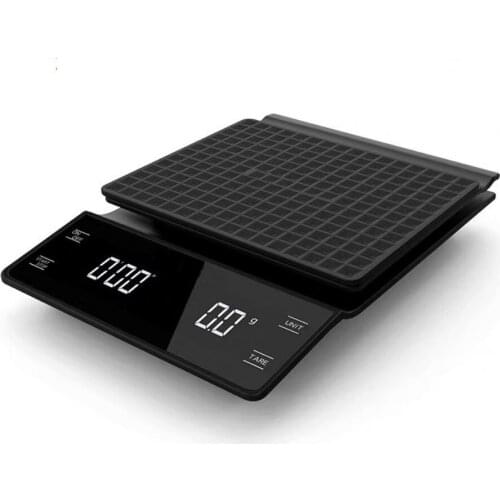 3kg 0.1g Electronic Scales Food Coffee Balance Kitchen Scales Measuring Weight Libra Precision Scale with Timer Function
