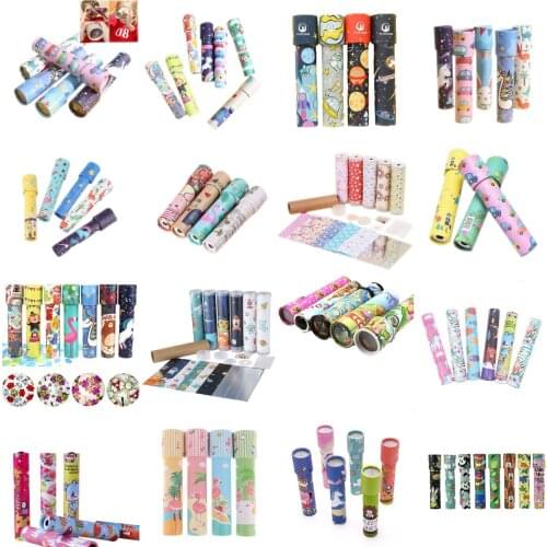 Interactive Logical Rotating Kaleidoscope Magic Classic Educational Toys for Kids Imaginative 3D Cartoon Animals Kaleidoscope