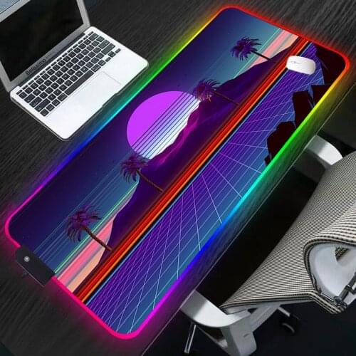 RGB Retrowave Keyboard Mouse pad tablet HyperX gamer Desk Mat alfombrillas de ratón xl Natural Rubber Mini Pc Speed mousepad mat