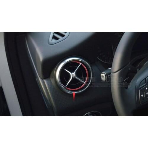 Yimaautotrims Dashboard Air Outlet Vent Cover Ring Trim Sticker Fit For Mercedes-Benz A Class W176 B Class W246 2013 2014 2015