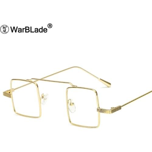 WarBLade square eyeglasses frames for men male clear lens metal frame small glasses frame women vintage retro 2018