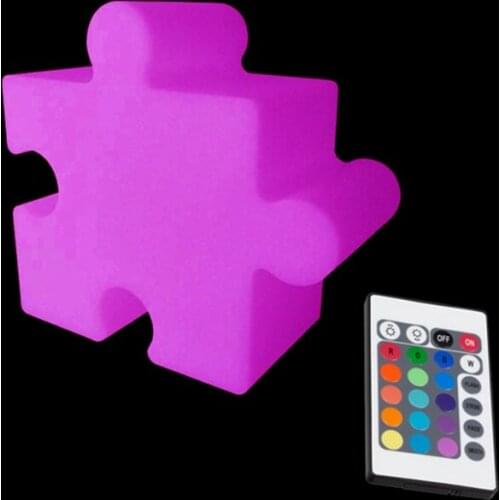 Sk-LF06E L22.2cm Puzzle LED Table Lamps Colour Change LED Night Light Bedside Lamp for Kids w/t Remote Control Free Shipping 1pc