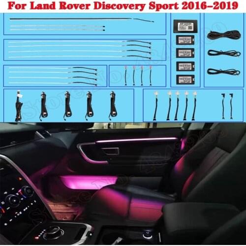 Ambient Light For Land Rover Discovery Sport 2016-2019 Sreen Control Decorative LED 10 colors Atmosphere Lamp illuminated Strip