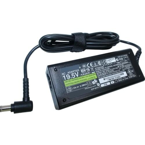 Genuine Original 90W 19.5V Laptop AC Adapter Charger for Sony Vaio VGP-AC19V25 VGP-AC19V26 VGP-AC19V27