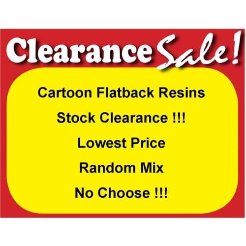 STOCK CLEARANCE SALE 50pcs Mix Assorted Cartoon Characters Flatback Planar Resin Cabochon DIY Crafts Embellishments NO CHOOSE