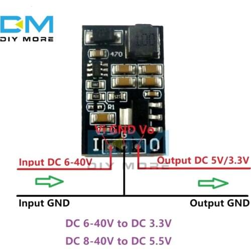 DC 6-40V to 3.3V 2 in 1 LDO Regulator DC-DC Step-Down Power Supply Buck Converter Module Replace AMS1117 LM317 7805
