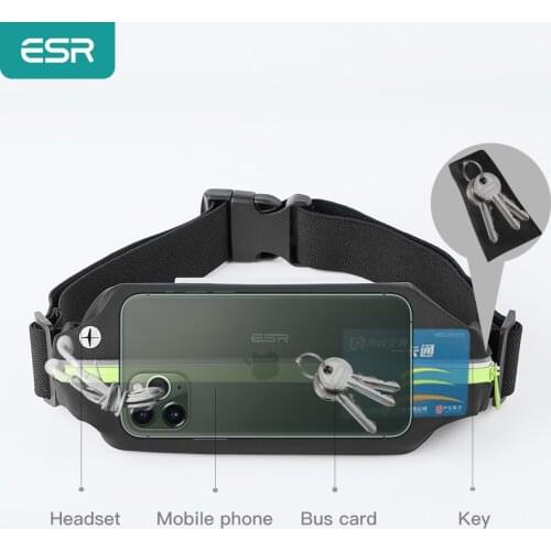 ESR Running Waist Bag for iPhone Xiaomi Phone Universal Portable Outdoor Waterproof Sports Waist Bag Belt Running Phone Holder