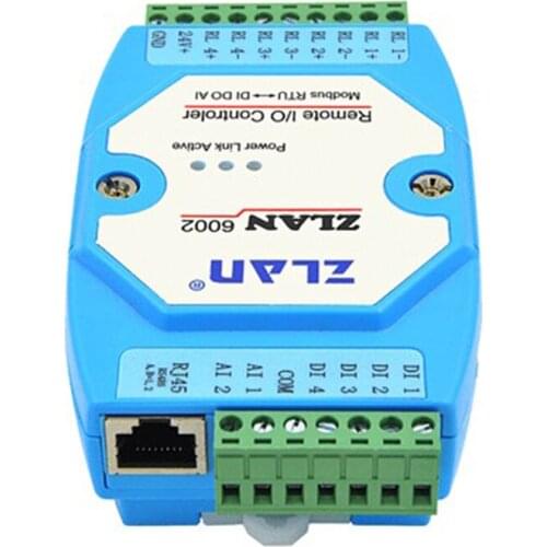 Industrial Switch ZLAN6002 RS485 modbus RTU I/O module Digital input output Analog Remote Control switch remote I/O controller