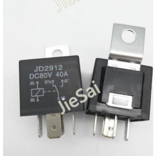 5 Pin DC80V 40A Automobile Relay Waterproof Integrated Wired Auto Relay + iron Holder for fork lift truck